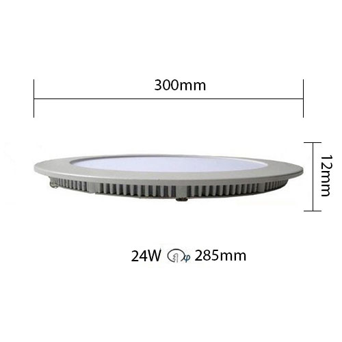 LED Paneel Slim - Ø30 Helder/Koud Wit 6400K - 24W Inbouw Rond - Mat Wit - Flikkervrij