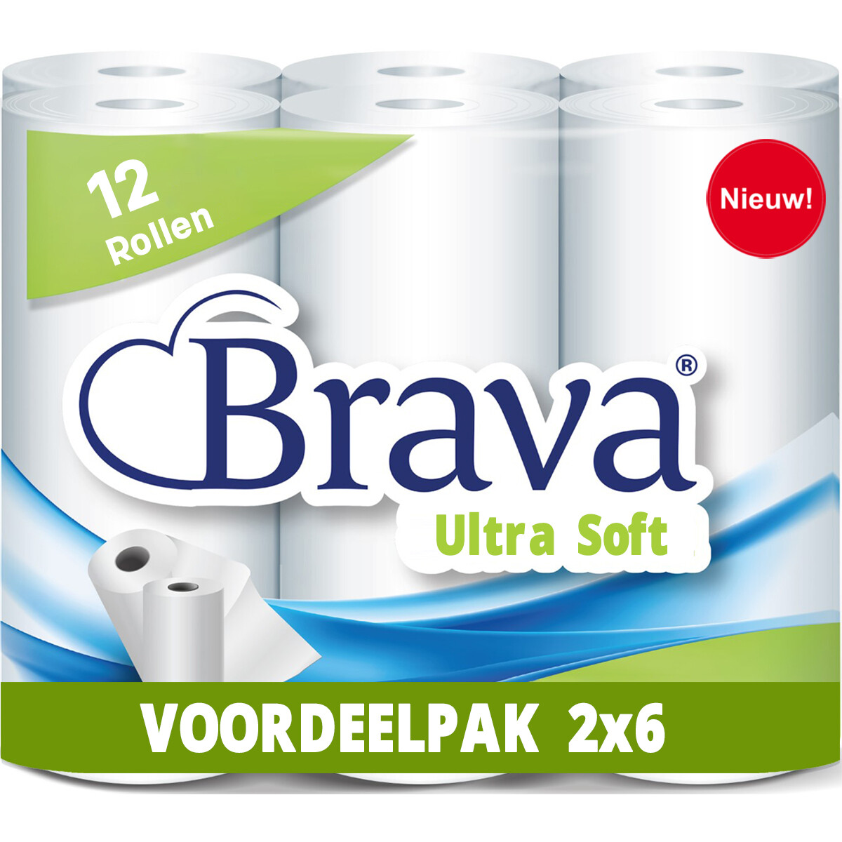 Brava - Super Keukenpapier - 12 Rollen - Ultra Absorberend Keukenpapier - Ultra Clean Keukenrol - Voordeelverpakking