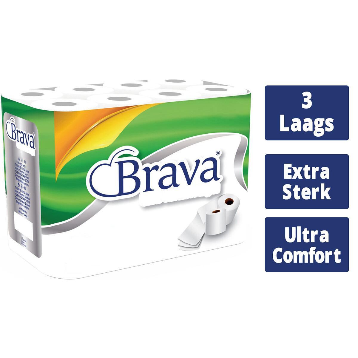 Brava - Ultra Soft Toiletpapier - 96 Rollen - 3 Laags - Ultiem Comfort WC Papier - Superieure Sterkte - Maximale Absorptie & Pluisvrij - Voordeelverpakking WC Papier