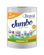 Brava - Super Keukenpapier - 12 Maxi XXL Rollen - Ultra Absorberend Keukenpapier - Ultra Clean Keukenrol - Voordeelverpakking