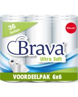 Brava - Super Keukenpapier - 36 Rollen - Ultra Absorberend Keukenpapier - Ultra Clean Keukenrol - Voordeelverpakking