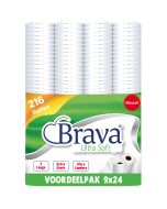 Brava - Ultra Soft Toiletpapier - 216 Rollen - 3 Laags - Ultiem Comfort WC Papier - Superieure Sterkte - Maximale Absorptie & Pluisvrij - Voordeelverpakking WC Papier