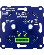 EcoDim - LED DUO Dimmer - ECO-DIM.05 - Fase Afsnijding RC - Dubbele Inbouwdimmer - Dubbel Knop - 0-100W