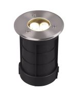 LED Grondspot - Trion Baliyi - Inbouw Rond - 3W - Waterdicht IP65 - Warm Wit 3000K - Mat Nikkel - RVS