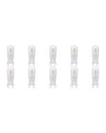 LED Lamp 10 Pack - G9 Fitting - Dimbaar - 3W - Warm Wit 3000K - Melkwit | Vervangt 32W