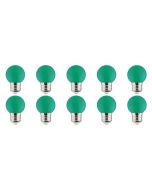 LED Lamp 10 Pack - Romba - Groen Gekleurd - E27 Fitting - 1W