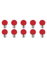 LED Lamp 10 Pack - Romba - Rood Gekleurd - E27 Fitting - 1W