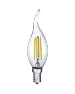 LED Lamp - Kaarslamp - Filament - Trion Kirza - 4W - E14 Fitting - Warm Wit 2700K - Dimbaar - Transparent Helder - Glas