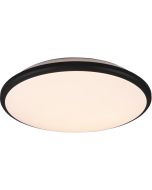 LED Plafondlamp - Trion Lombis - 20.5W - Warm Wit 3000K - Dimbaar - Rond - Mat Zwart - Kunststof