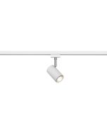 LED Railverlichting - Track Spot - Trion Dual Monla - 2 Fase - GU10 Fitting - Rond - Mat Wit - Aluminium