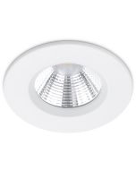 LED Spot - Inbouwspot - Trion Zagrona - 5W - Waterdicht IP65 - Dimbaar - Warm Wit 3000K - Mat Wit - Aluminium - Rond