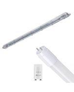 LED TL Armatuur met T8 Buis Incl. Starter - Aigi Dybolo - 60cm Enkel - 8W - Natuurlijk Wit 4200K - Beschermingsgraad IP20