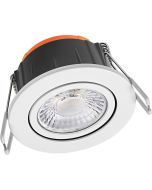 LEDVANCE - LED Spot - Inbouwspot - Combo Adjust - Aanpasbare Vermogen - Aanpasbare Lichtleur - Waterdicht IP65 - Kantelbaar - Wit - Aluminium - Rond