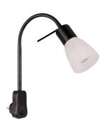 Stekkerlamp met Schakelaar - Trion Fukara - E14 Fitting - 4.9W - Warm Wit 3000K - Mat Zwart - Metaal 1