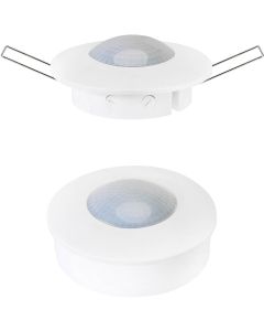 Bewegingssensor PIR - Kozolux - 6m - Max 300W - 360D - Inbouw en Opbouw - Rond - Wit