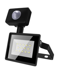 LED Breedstraler met Sensor - Velvalux Glowlit - 10 Watt - Helder/Koud Wit 6500K - Waterdicht IP65 - Flikkervrij