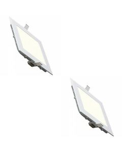 LED Spot / LED Downlight / LED Paneel Set BSE Slim Vierkant Inbouw 12W 4200K Natuurlijk Wit 170mm Spatwaterdicht Pack