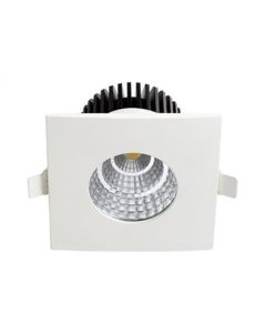 LED Downlight Vierkant Inbouw Waterdicht IP65 6W 4200K Natuurlijk Wit Aluminium Mat Wit Armatuur/Frame 90x90mm