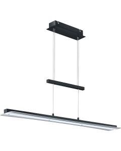 LED Hanglamp - Hangverlichting - Trion Sena - 18W - Aanpasbare Kleur - Rechthoek - Mat Zwart - Aluminium