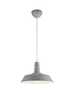 LED Hanglamp - Hangverlichting - Trion Wulo - E27 Fitting - Rond - Beton - Aluminium