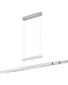 LED Hanglamp - Trion Trojan - 54W - Aanpasbare Kleur - Rechthoek - Mat Nikkel - Aluminium