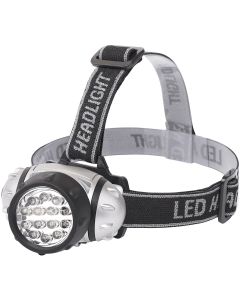 LED Hoofdlamp - Aigi Heady - Waterdicht - 35 Meter - Kantelbaar - 14 LED's - 1W - Zilver | Vervangt 8W