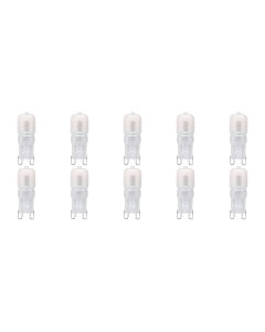 LED Lamp 10 Pack - G9 Fitting - Dimbaar - 3W - Warm Wit 3000K - Melkwit | Vervangt 32W