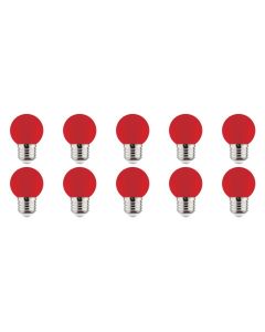 LED Lamp 10 Pack - Romba - Rood Gekleurd - E27 Fitting - 1W