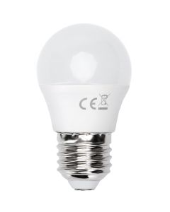 LED Lamp - Smart LED - Aigi Exona - Bulb G45 - 7W - E27 Fitting - Slimme LED - Wifi LED - Aanpasbare Kleur - Mat Wit - Glas