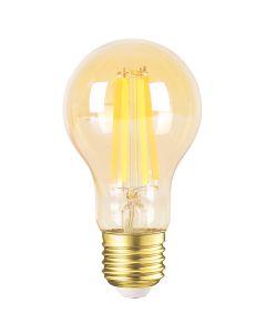 LED Lamp - Smart LED - Aigi Rixona - Bulb A60 - 6W - E27 Fitting - Slimme LED - Wifi LED + Bluetooth - Aanpasbare Kleur - Amber - Glas