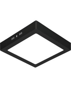 LED Paneel - 30x30 - 28W - Helder/Koud Wit 6400K - Mat Zwart - Opbouw - Vierkant - Aluminium