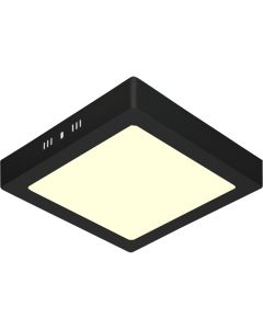 LED Paneel - 30x30 - 28W - Warm Wit 3000K - Mat Zwart - Opbouw - Vierkant - Aluminium