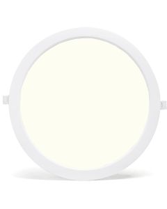 LED Paneel - Downlight - Aigi - Natuurlijk Wit 4000K - 24W - Ø30 - Inbouw - Rond - Wit - Flikkervrij