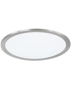 LED Plafondlamp WiZ - Trion Givon - 15W - Aanpasbare Kleur - Dimbaar - Afstandsbediening - Rond - Mat Nikkel - Aluminium