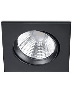 LED Spot - Inbouwspot - Trion Paniro - Vierkant 5W - Dimbaar - Warm Wit 3000K - Mat Zwart - Aluminium - 80mm