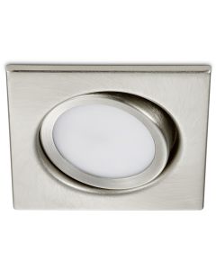 LED Spot - Inbouwspot - Trion Roluno - 5W - Warm Wit 3000K - Vierkant - Mat Nikkel - Aluminium