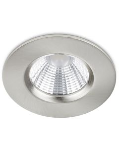 LED Spot - Inbouwspot - Trion Zagrona - 5W - Waterdicht IP65 - Dimbaar - Warm Wit 3000K - Mat Nikkel - Aluminium - Rond