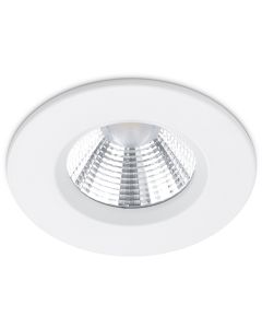 LED Spot - Inbouwspot - Trion Zagrona - 5W - Waterdicht IP65 - Dimbaar - Warm Wit 3000K - Mat Wit - Aluminium - Rond