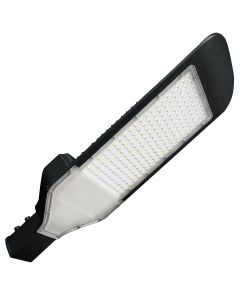 LED Straatlamp - Orny - 200W - Helder/Koud Wit 6400K - Waterdicht IP65 - Mat Zwart - Aluminium