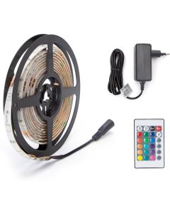 LED Strip Set - Aigi Stippi - 3 Meter - 5050-30 - RGB - Waterdicht IP65 - Afstandsbediening - 12V