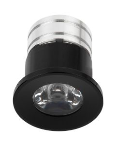 LED Veranda Spot Verlichting - 3W - Warm Wit 3000K - Inbouw - Dimbaar - Rond - Mat Zwart - Aluminium - Ø31mm