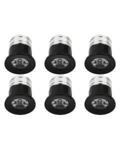 LED Veranda Spot Verlichting 6 Pack - 3W - Natuurlijk Wit 4000K - Inbouw - Rond - Mat Zwart - Aluminium - Ø31mm