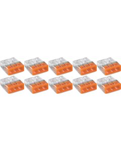 WAGO - Lasklem - 3 Polig - 0.5-2.5mm2 - Oranje - 10 Stuks