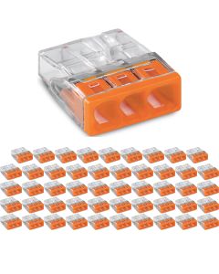 WAGO - Lasklem - 3 Polig - 0.5-2.5mm2 - Oranje - 50 Stuks