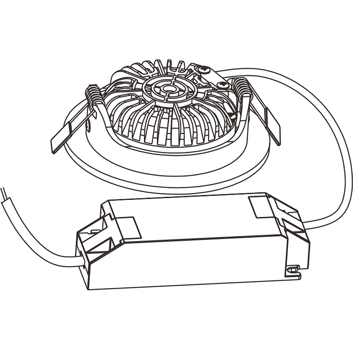 EcoDim - LED Spot - Inbouwspot - ED-10029 - 5W - Waterdicht IP54 - Dimbaar - Warm Wit 2700K - Mat Zwart - Aluminium - Rond - Kantelbaar