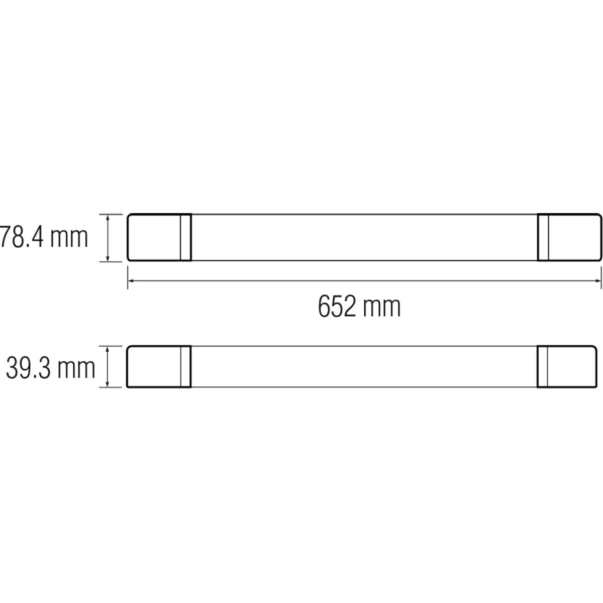 LED Batten - LED Balk - Niha - 18W - Waterdicht IP65 - Helder/Koud Wit 6400K - Kunststof - 60cm