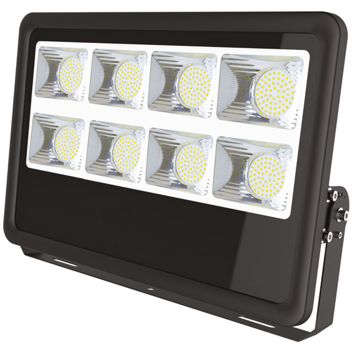 LED Bouwlamp 300 Watt - Leo - LED Schijnwerper - Helder/Koud Wit 6400K - Waterdicht IP65 - Mat Zwart