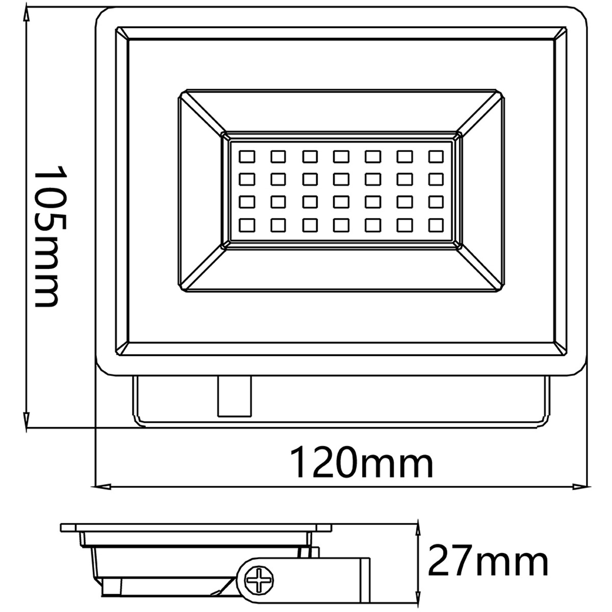 LED Breedstraler - Velvalux Glowlit - 20 Watt - Natuurlijk Wit 4000K - Waterdicht IP65 - Flikkervrij