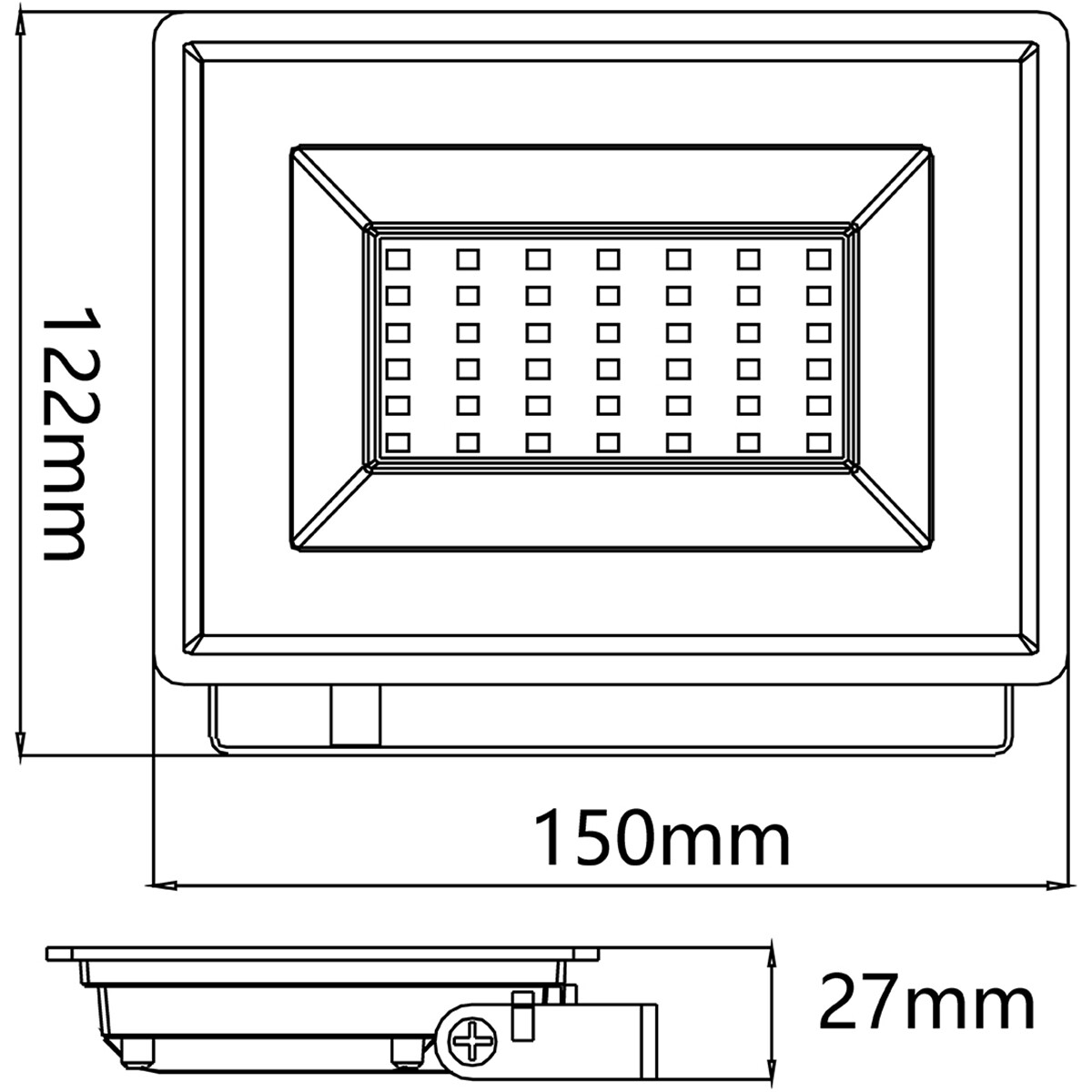 LED Breedstraler - Velvalux Glowlit - 30 Watt - Helder/Koud Wit 6500K - Waterdicht IP65 - Flikkervrij