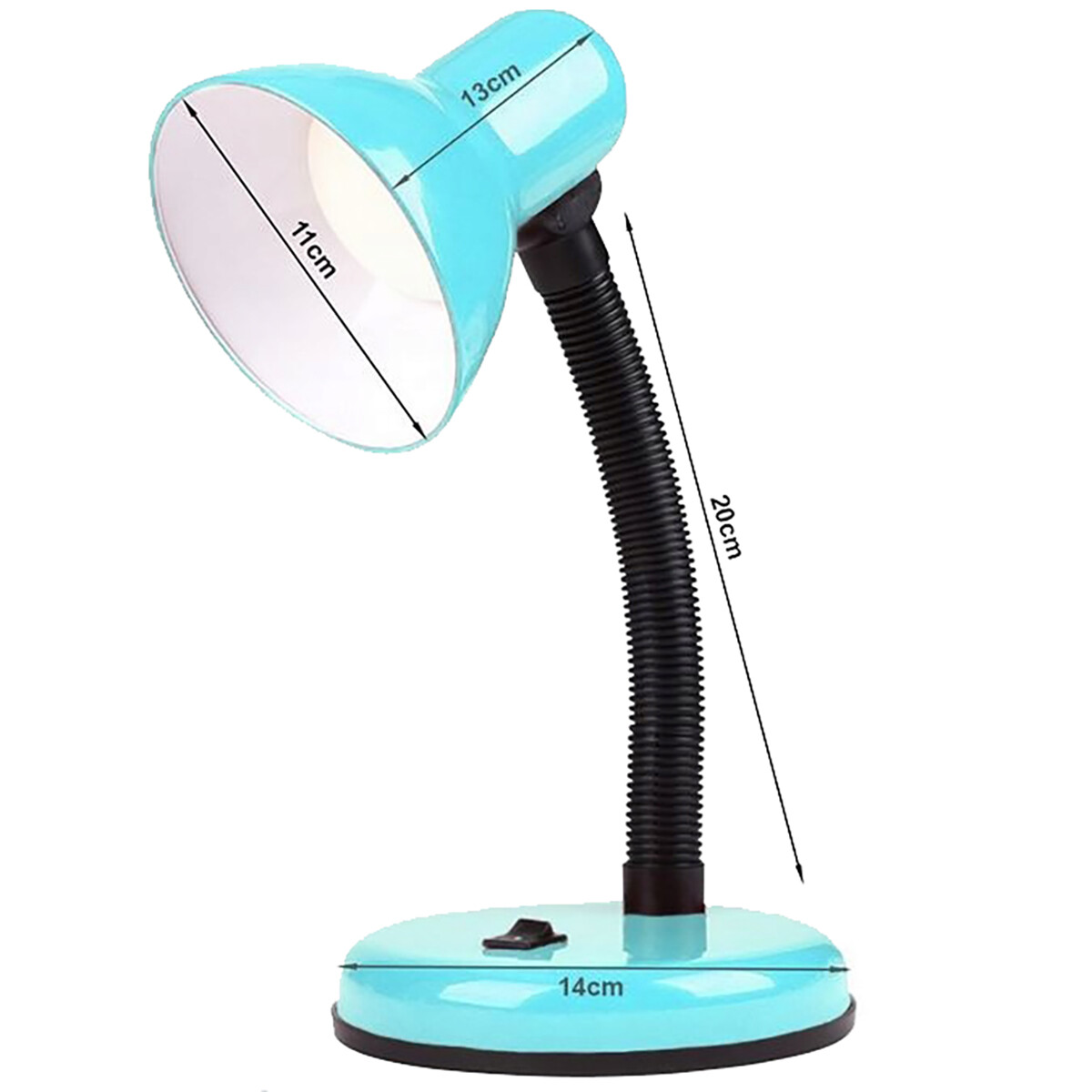 LED Bureaulamp - Velvin Brin - E27 Fitting - Aan/Uit Schakelaar - Flexibele Arm - Blauw